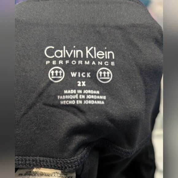 Euc Calvin Klein Plus Size Black Star Pattern Leggings 2X - Picture 6 of 8